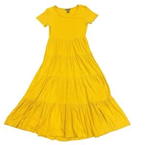 Chelsea & Theodore‎ Women's Boho Maxi Dress Size Medium Mustard Yellow